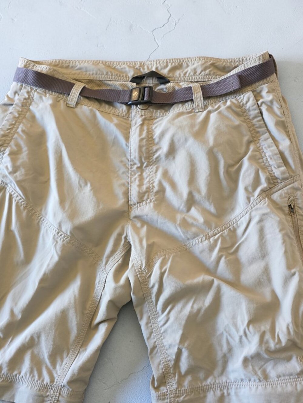 The North Face Convertible Hiking Pants Mens 36 Zip Off Khaki Nylon Outdoor - Picture 14 of 16